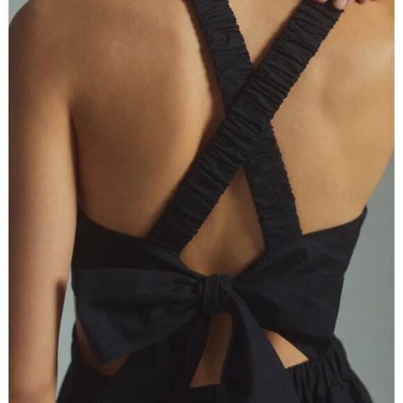 NWT Anthropologie Maeve Babydoll Mini Pleated Cutout Dress Size 4 - Picture 3 of 9